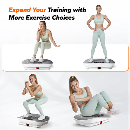 Merach Slim Vibration Plate Exercise Machine Lymphatic Drainage Fitness Vibration Plate Compact Design Fitness Home Gym Equipment Whole Body Workout Vibrations Backtoschool